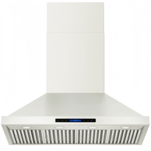 Electric Household 48 Inch 1800CFM Custom Range Hood Delayed Shut Remote Control 3-Speed Baffle Filter White Stainless Steel - Product Image 1