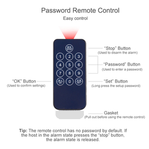 <strong>Cellphone</strong> Display Anti-Theft Standalone Security Alarm System Sound Light Alarm Password <strong>Remote</strong> <strong>Control</strong> Unlock 110-120dB Alarm - Product Image 6