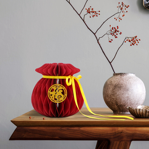 Decorazione Personalizzata a Nido d'Ape in Carta, Ornamento Portafortuna per il <span class=keywords><strong>Capodanno</strong></span> Cinese, Centrotavola 3D per Casa e Negozi - Product Image 4