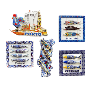 Venta al por mayor de <span class=keywords><strong>imanes</strong></span> de <span class=keywords><strong>nevera</strong></span> magnéticos decorativos para el hogar, artesanías conmemorativas turísticas estereoscópicas en 3D de Portugal - Product Image 1