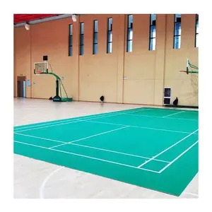 High quality sports plastic floor 4.5MM indoor badminton court high elastic non-slip sports adhesive