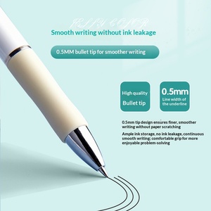 Macaron Schnelltrocknender Gelstift mit Hoher Farbintensität Schüler-Schreibwaren Prüfungs-Signaturstift Frageschreiber Kunststoff 0,5mm Spitze 5 Stück - Product Image 3