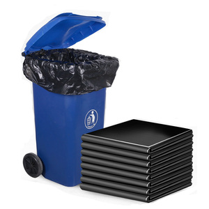 Custom Heavy Duty HDPE Black Garbage Bags Plastic Storage Bin Liners Disposable