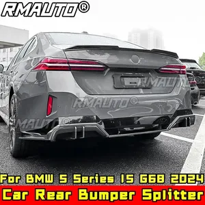 ชุดแต่งกันชนหลัง BMW ซีรีส์ 5 I5 G68 ปี 2024 สีดำเงา สไตล์ MP พร้อมสปอยเลอร์กันชนหลังและ Splitter อุปกรณ์ตกแต่งรถยนต์ - Product Image 2