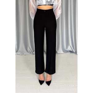 Ensembles de costumes noirs pour femmes avec chemisiers à col et pantalons, vente en gros disponible - Product Image 2