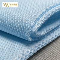 Tissu léger en polyester 100 % tricoté chaîne, simple couche, anti-humidité, OEM, directement de l'usine, pour languettes et empeignes de chaussures de course
