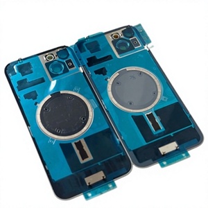 Verre arrière de qualité supérieure pour iPhone 15, 15 Plus, 16, 16 Plus – Remplacement avec cadre, bordure, plaque métallique et anneau magnétique - Product Image 1