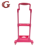 Promotion Vente en gros Valise enfant personnalisée en fer, télescopique, colorée, durable, avec poignée de chariot à tube unique, roue en PU et base pliable simple