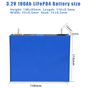Cellules de batterie lithium-ion rechargeables prismatiques LiFePO4 3,2 V 50 Ah 100 Ah 105 Ah 280 Ah pour le stockage d'énergie domestique 1260100 906090 - Product Image 2