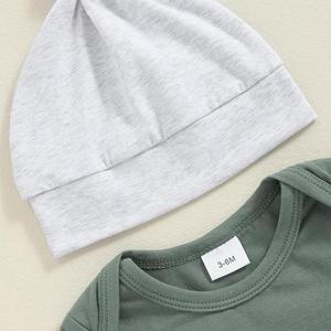 Set di Abbigliamento per Neonato Little Brother 3 Pezzi Body Blu, Pantaloni Grigi e Cappello Perfetto per Neonati e Lattanti - Product Image 2