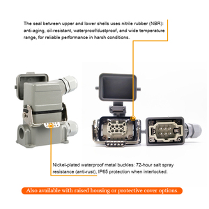 Conector de Alta Resistencia WZUMER HE-6 de 6 Pines, 16A, 500V para Convertidor de Frecuencia, Servoaccionamiento, Sistema de Control de Motor - Product Image 4