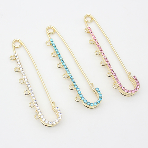 Broches de Perlas Doradas con Baño de Oro y Plata de 8cm, 9cm y 10cm con 6, 7 y 8 Lazos, Broches Grandes para Niños, Decoración Islámica - Product Image 6