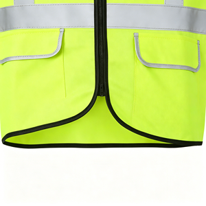 Custom Men Mesh Hi Vis <b>Reflective</b> Vest <b>Jacket</b> Workwear Shirt Construction Clothing Safety Work <b>Reflective</b> Vest With Pockets logo - Product Image 6