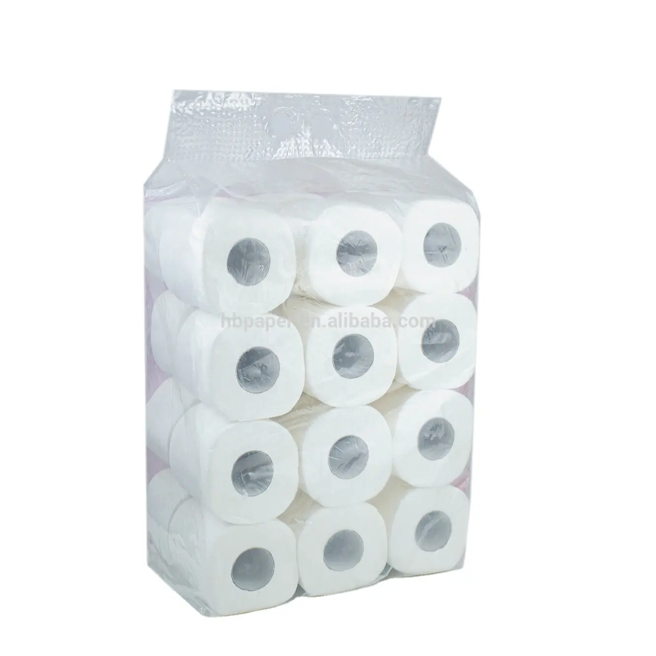 Rotolo di carta igienica con nucleo solubile in acqua in polpa vergine all'ingrosso OEM di buona qualità morbido 1 velo/2 veli/3 veli di carta igienica bianca