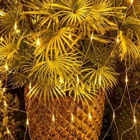 Décoration extérieure Solaire Jardin Eclairage Décoratif IP44 Étanche LED Filet Guirlande Lampe Motif Ampoules Lumières De Noël