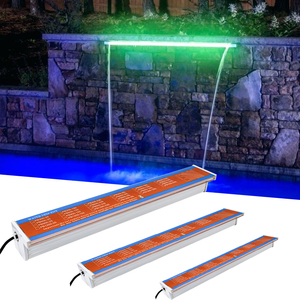 Magia piscina cascada con luz Led de cortina de agua con colorido raya <span class=keywords><strong>para</strong></span> la piscina y jardín decoración - Product Image 1