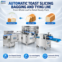 Ligne de production automatique de machines à trancher, emballer et lier le pain de mie pour boulangerie