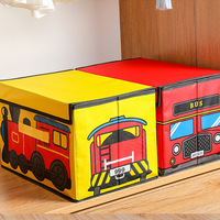Grand Organisateur de Vêtements en Tissu pour Enfants Commodément Pliable Cube Bacs de Rangement avec Couvercles Rectangle Forme Boîte à Jouets pour Enfants