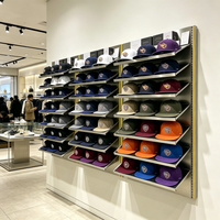 Étagère murale de présentation de casquettes Mingtang pour magasin de détail, présentoir à chapeaux pour boutique