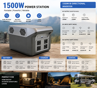Station d'alimentation portable personnalisée de 1280 Wh, générateur solaire modulaire LiFePO4 pour la vie en camping-car en extérieur, station d'alimentation de secours