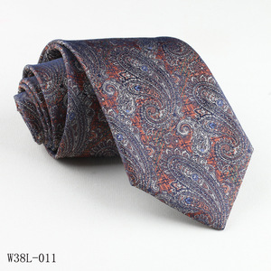 Corbata de poliéster tejida lisa con logotipo personalizado para hombre Meijiang, diseño paisley de bajo precio, de secado rápido, para venta al por mayor - Product Image 3