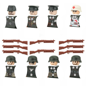 Compatible avec les blocs de construction miniatures, figurines de soldats allemands et de zombies de la Seconde Guerre mondiale, modèles de figurines à assembler, cadeau pour garçons - Product Image 4