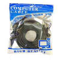 High Quality Clear Front Glossy 3 Sides Sealed USB Data Cables Zipper Bags Waterproof Computer Power Wire Packaging Bags