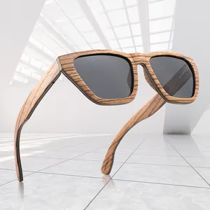 Высокое качество скейтборд деревянные поляризационные солнцезащитные очки 2024 ручной работы весенние шарнирные солнцезащитные очки для мужчин