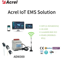 Medidor de Energía Inalámbrico Conectado a IoT Acrel ADW300, Montado en Riel DIN, con Comunicación 4G/WiFi/Lorawan