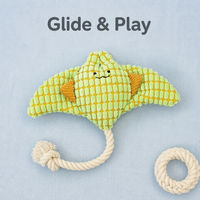 Jouet en peluche mignon en forme de raie manta, animal en peluche doux pour chiens et petits animaux, 25 cm, compagnon de jeu pour animaux de compagnie
