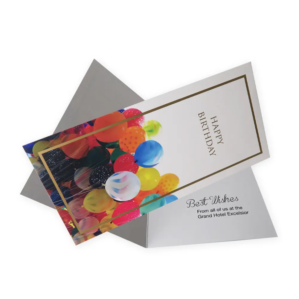 Bán buôn kinh doanh thẻ giấy OEM gấp bưu thiếp Quà tặng đám cưới thẻ tùy chỉnh in ấn Cảm ơn bạn sinh nhật chúc mừng giáng sinh thẻ