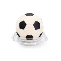 Barra de helado con forma de balón de fútbol de marca privada personalizada, 75g, envuelta individualmente, venta al por mayor para el verano