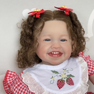 Poupée bébé reborn en silicone vinyle réaliste de 24 pouces, bébé reborn en silicone réalistes, poupée pour filles, cadeau - Product Image 5