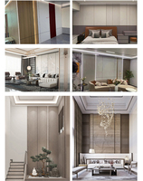 Panel Dinding WPC Veneer Kayu PVC Dekoratif Interior Berlapis Marmer 3D Harga Terjangkau untuk Dinding Latar