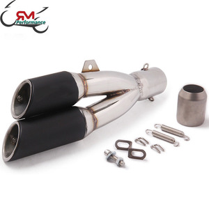 ท่อไอเสียรถจักรยานยนต์แบบคู่ ซ้าย-ขวา พร้อม DB Killer สำหรับ TRK502 NMAX R6 CB650f NC750x Z1000 - Product Image 4