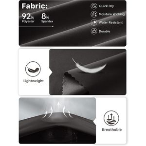 Men's Golf Dress Shorts 7 Inch Quick Dry Lightweight With 5 Pockets Black 30W7L - Product Image 3