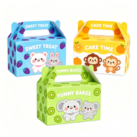 Boîte à repas pour enfants personnalisée pour les fêtes, pour biscuits, bonbons, vente en gros, emballages en papier pour la restauration rapide à emporter