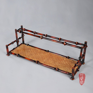 Bamboo Cup Holder Lacquered Bamboo <b>Teacup</b> Rack Double Layer Desk Display Storage Rack For Tea Set Ornament - Product Image 4