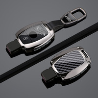 Étui de protection pour clé de voiture en alliage de zinc, métal, gel de silice et TPU pour Mercedes Benz Maybach C200L S450L CLASS, porte-clés, sac à clés