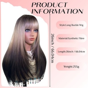 Perruques <span class=keywords><strong>coupe</strong></span> en couches avec <span class=keywords><strong>frange</strong></span> perruques de dentelle droites synthétiques naturelles pour les femmes <span class=keywords><strong>coupe</strong></span> de <span class=keywords><strong>cheveux</strong></span> papillon perruques sans colle - Product Image 4