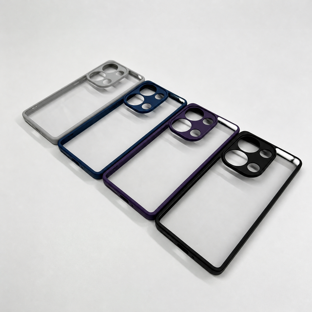 Minimalist Clear Back Phone Case for Redmi Note Series, Acrylic + TPU Anti-Drop Cover, Multi-Model Fit, Contact for Wholesale