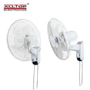 ALLTOP Hot Sale 3 Plastic Blade Mini Fan 3 Speed Choosable 16inch Solar Wall Mounted Fan