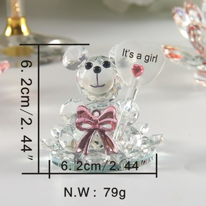 Crystal Bear Figurines Ornaments Baby Shower <strong>Decoration</strong> <strong>Christening</strong> Giveaways Gifts for <strong>Boy</strong> Girl Birthday Gift - Product Image 6