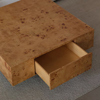 Nouvelle table basse multifonctionnelle en bois massif de style nordique 2026 pour salon et hôtel