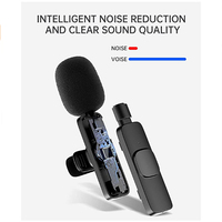 PIX-LINK Hot K9-Microphone Lavalier sans fil pour iPhone Type C Live Broadcast Micro K9