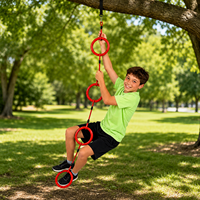 ROPECUBE Anillos Modernos para Niños, Forma de Palitos de Caramelo, Juguetes de Entrenamiento Sensorial para Interiores/Exteriores, para Sala de Estar y Patio de Juegos