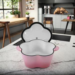 Pot en <span class=keywords><strong>fonte</strong></span> <span class=keywords><strong>émaillée</strong></span> avec conduction thermique uniforme et matériau de base en <span class=keywords><strong>fonte</strong></span>, toujours chaud et <span class=keywords><strong>non</strong></span> froid - Product Image 1