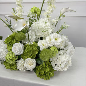 DKB Vente en Gros Promotionnelle <span class=keywords><strong>D</strong></span>écoration Florale Réaliste pour Allée <span class=keywords><strong>de</strong></span> Mariage, <span class=keywords><strong>Bouquet</strong></span> <span class=keywords><strong>de</strong></span> Fleurs Artificielles Vertes et Blanches <span class=keywords><strong>de</strong></span> 70 cm pour Allée - Product Image 5