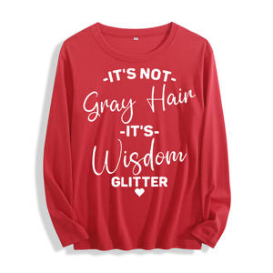 Camiseta de Manga Larga para Mujer en Varios Colores, Tela Suave con Estampado Gráfico con la Frase 'No es Canas, es Sabiduría' - Product Image 2