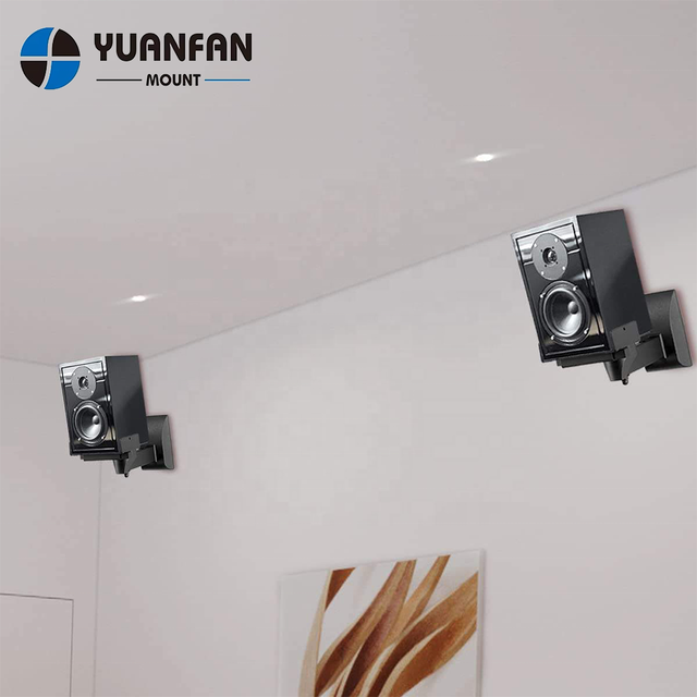 Dual Side Clamping Bookshelf Speaker Wall Mounting Bracket for Large Surrounding Sound Speakers
